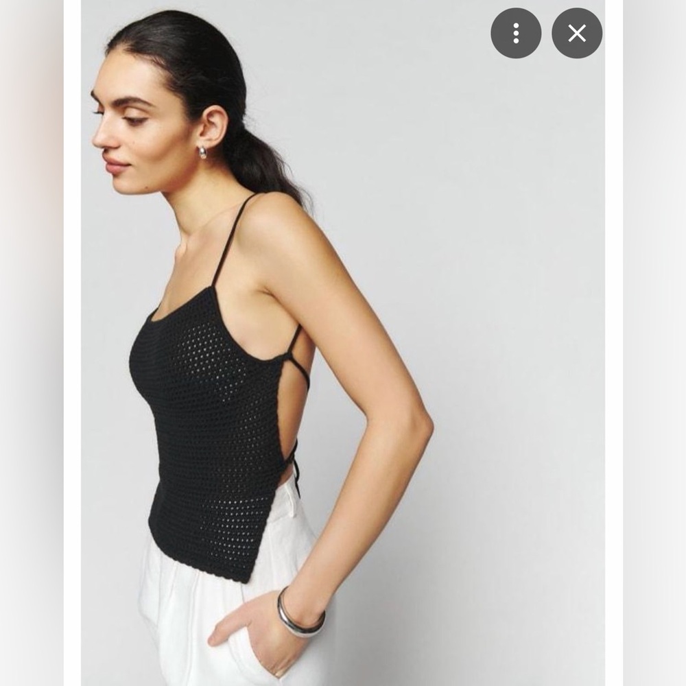 Reformation Linda Cotton Open Back Tank XXS